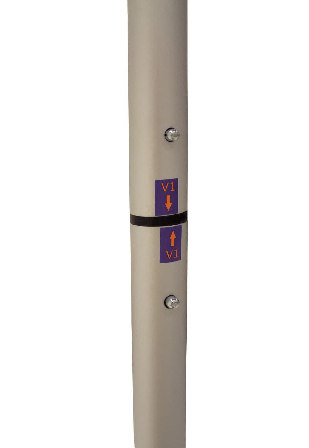 Outdoor vertical banner stand with easy numbered assembly 