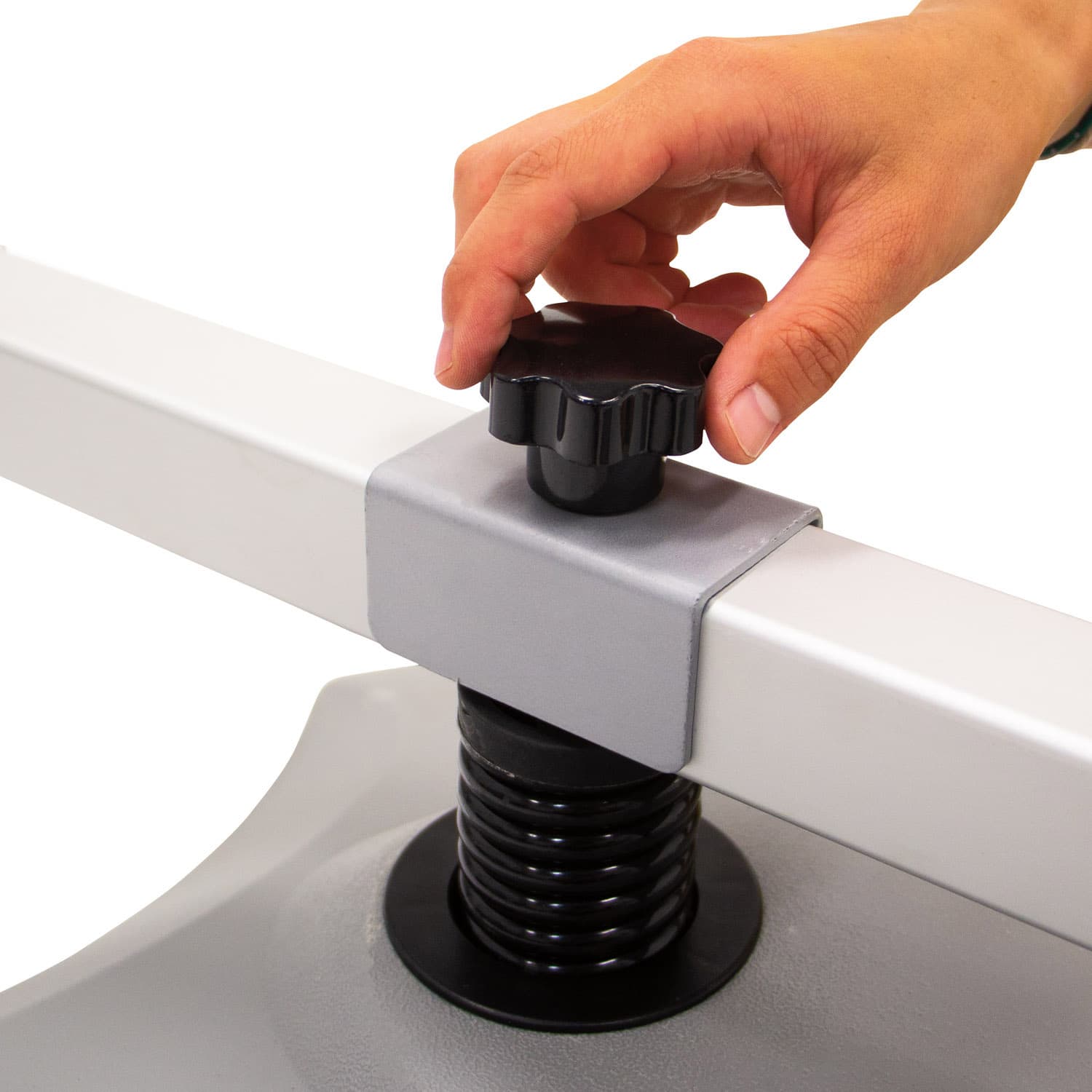 Outdoor vertical banner stand with durable aluminum frame  
