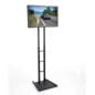Extra Tall TV Stand w/ Mount for Screens 32 to 65", Weighted Base w/ Wheels - Black