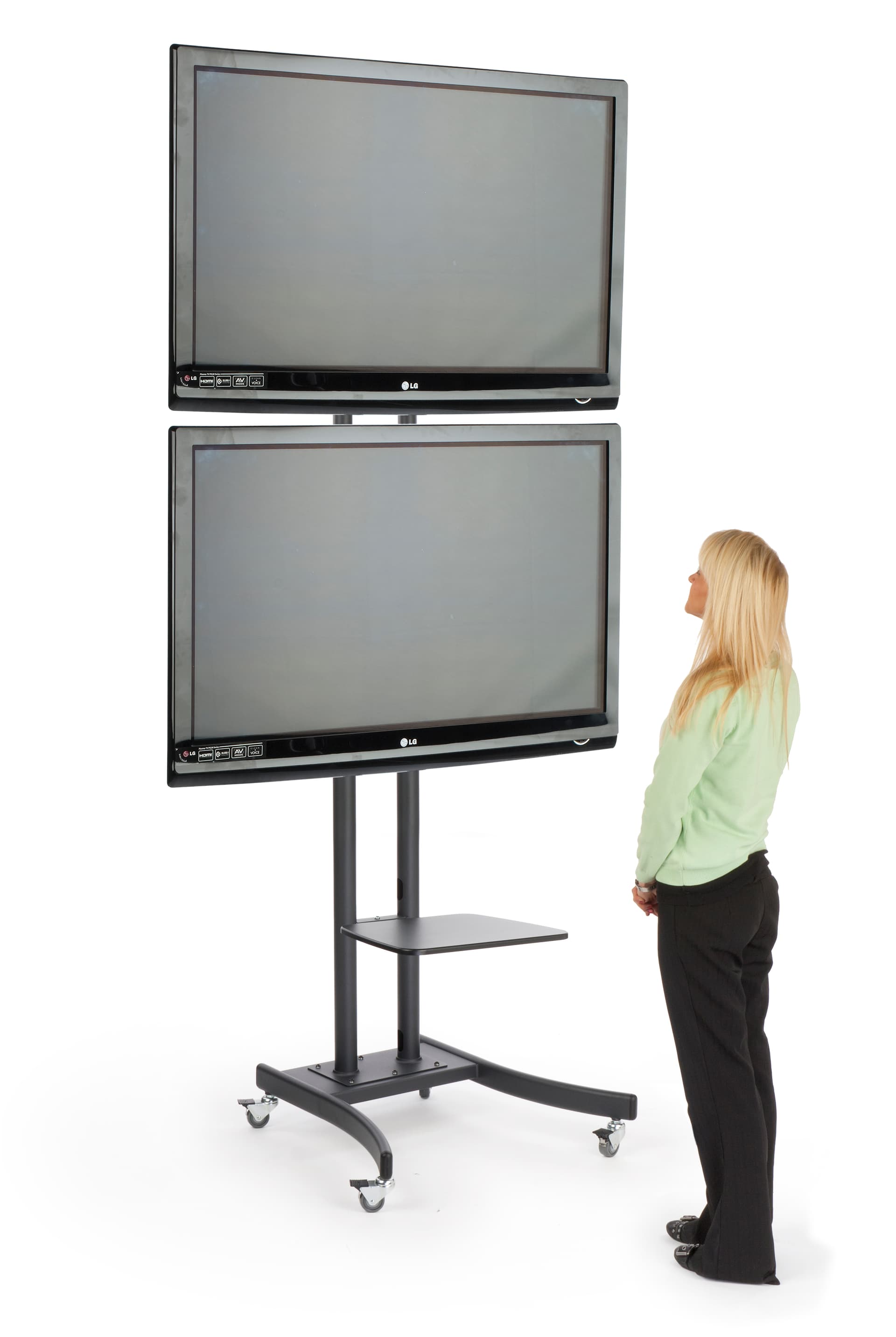Dual Monitor LCD Stand with Height Adjustment