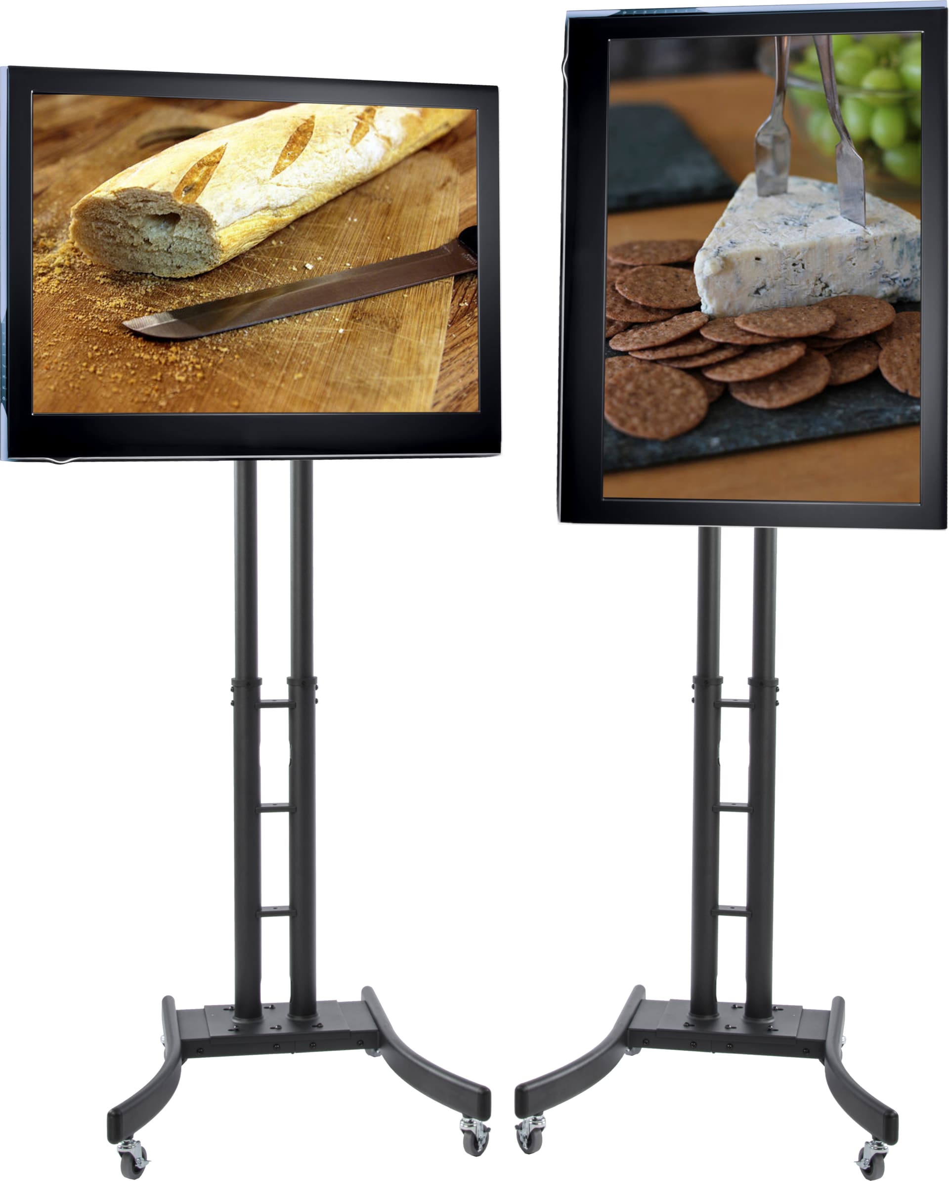 Black Portable TV Stand with Case
