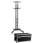 TV Stand w/ Wheels, Fits Monitors 32”-65”, Collapsible w/ Travel Case – Black