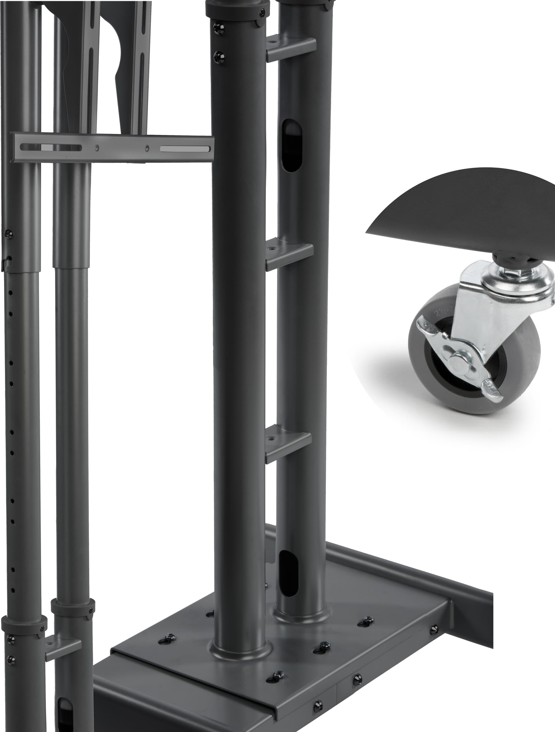 Black Portable TV Rack Includes Travel Case