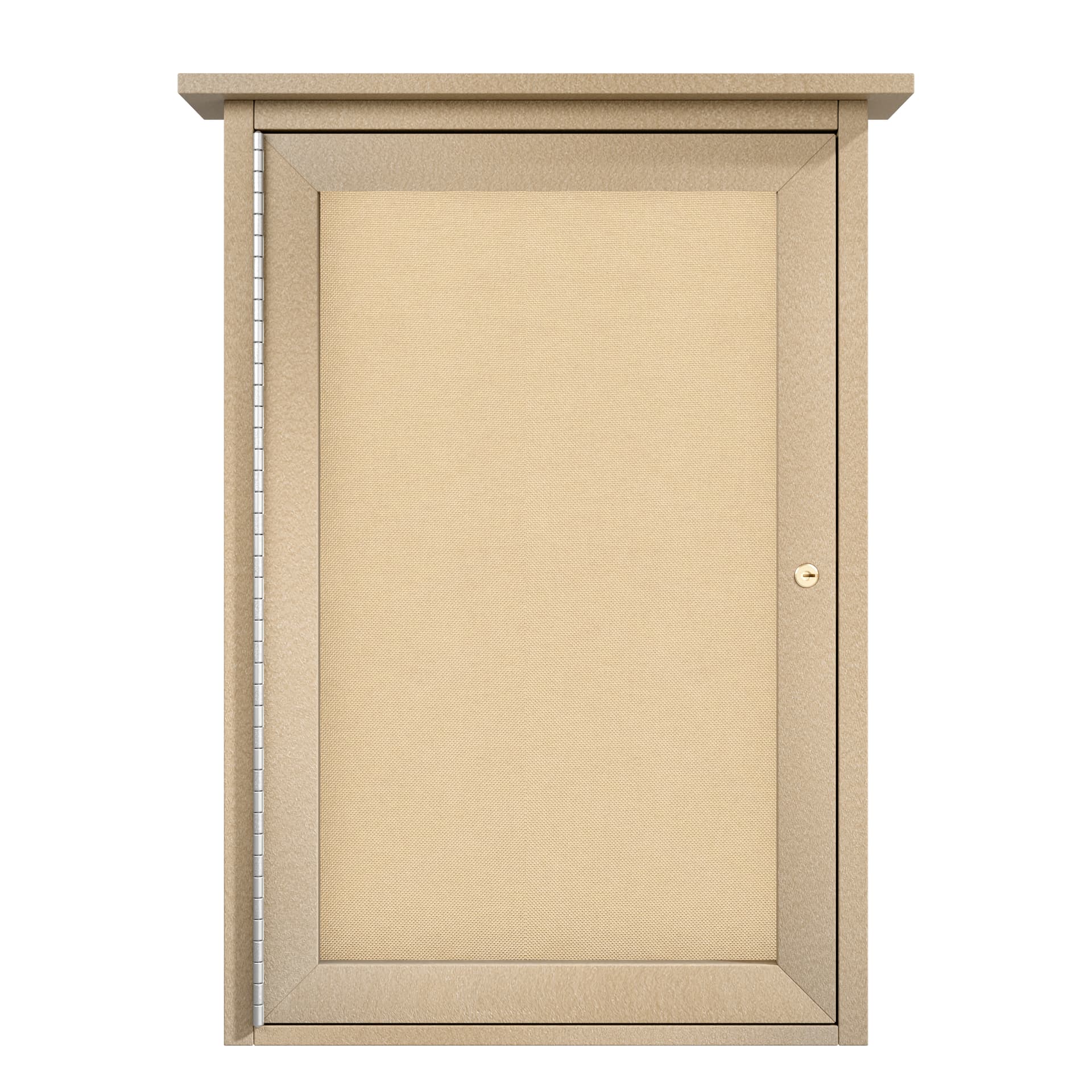 Outdoor menu display case showcasing the cabinets empty