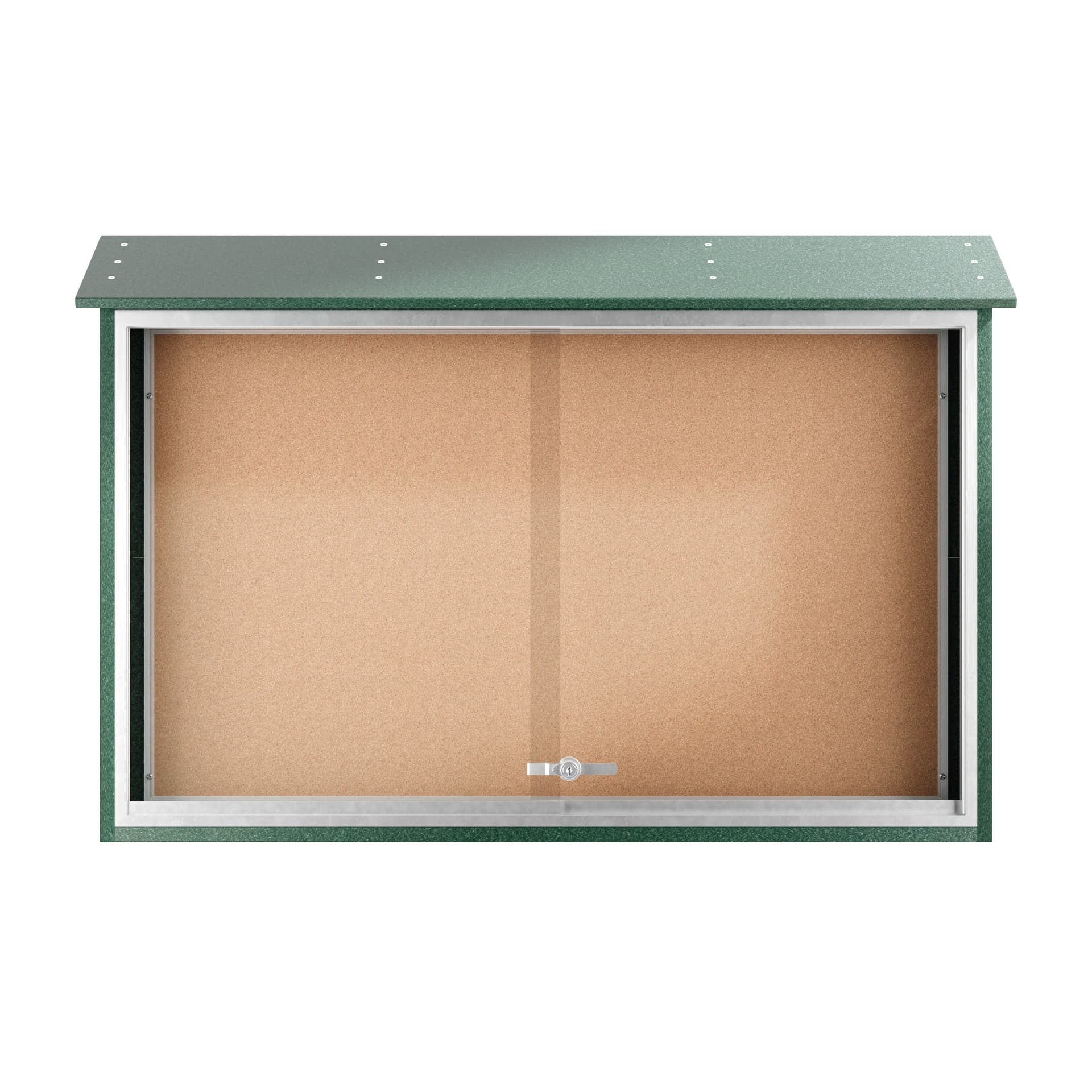 Outdoor bulletin board showcasing the unit unpropped with no graphics