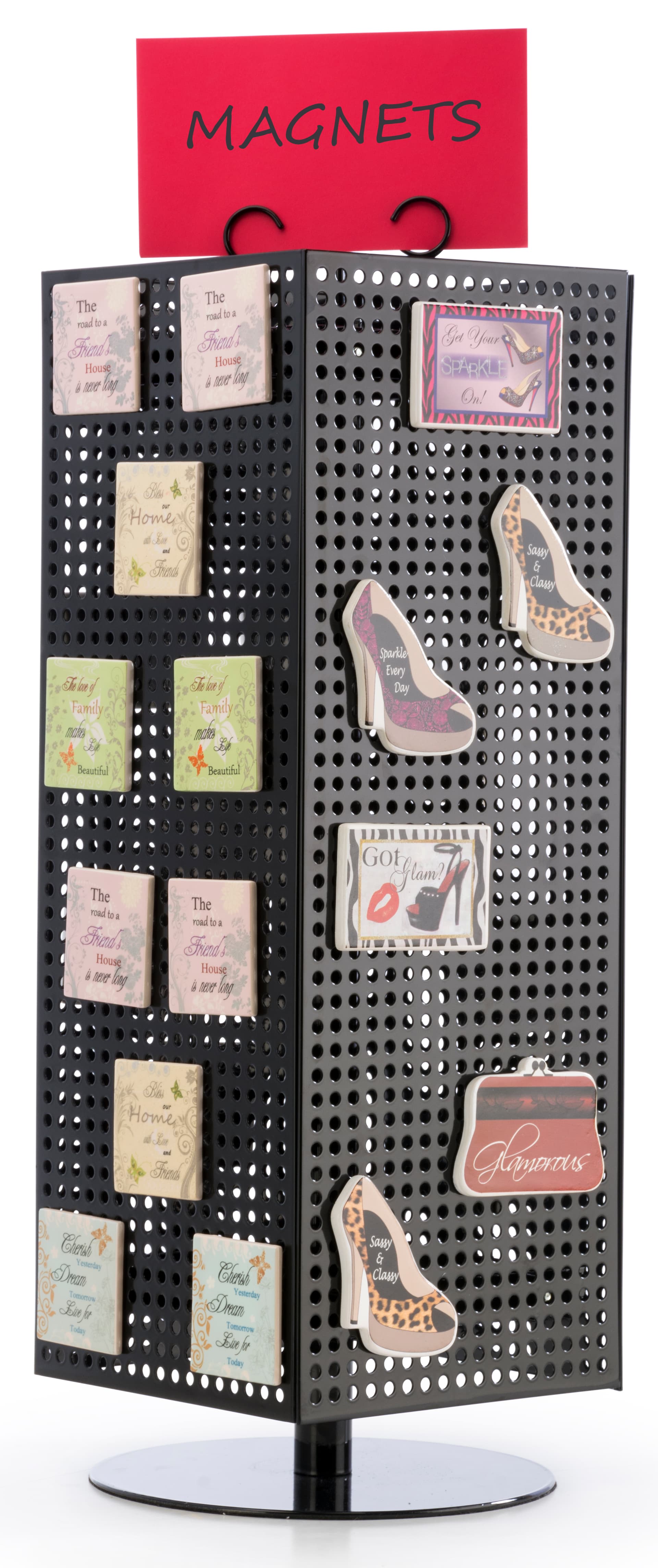Black Pegboard Display Stand- Magnetic