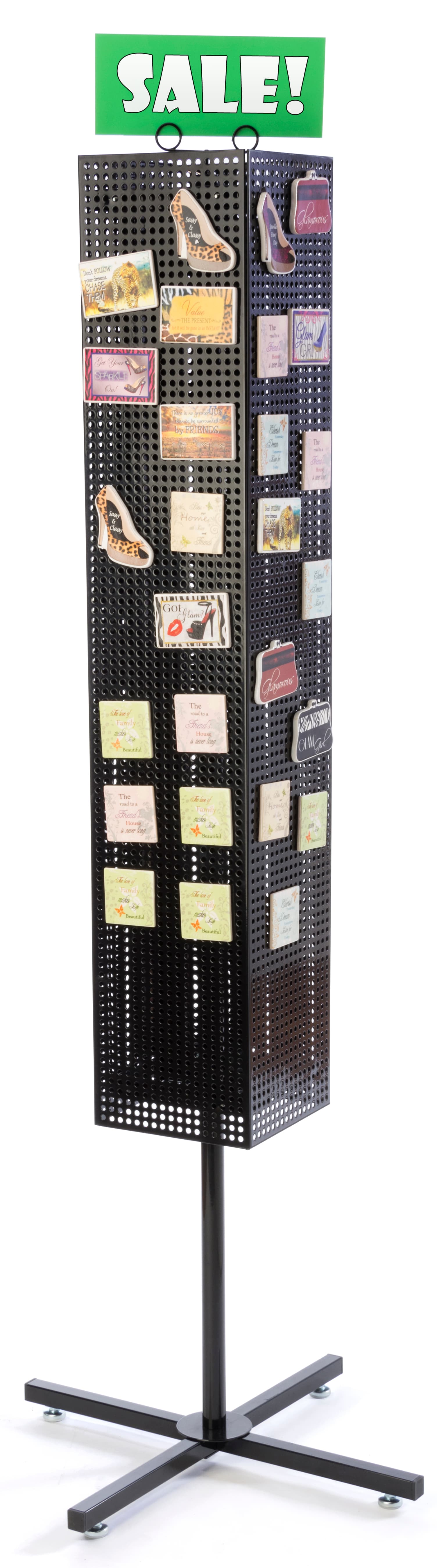 Black Pegboard Display Rack- Magnetic