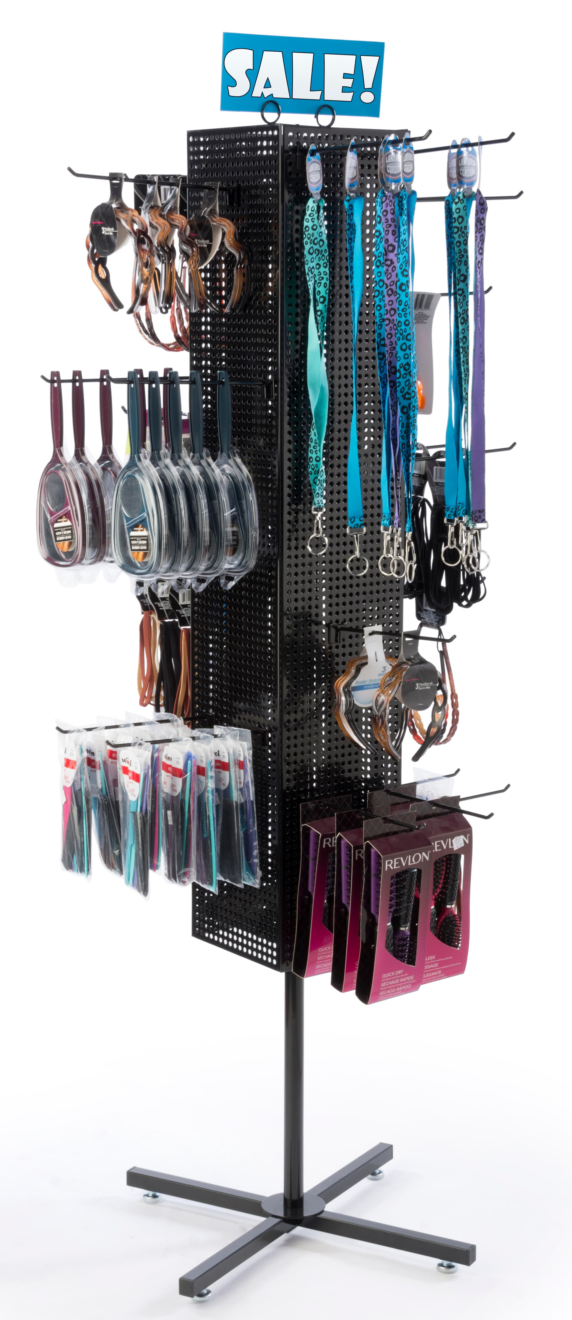 Black Pegboard Display Rack- Freestanding