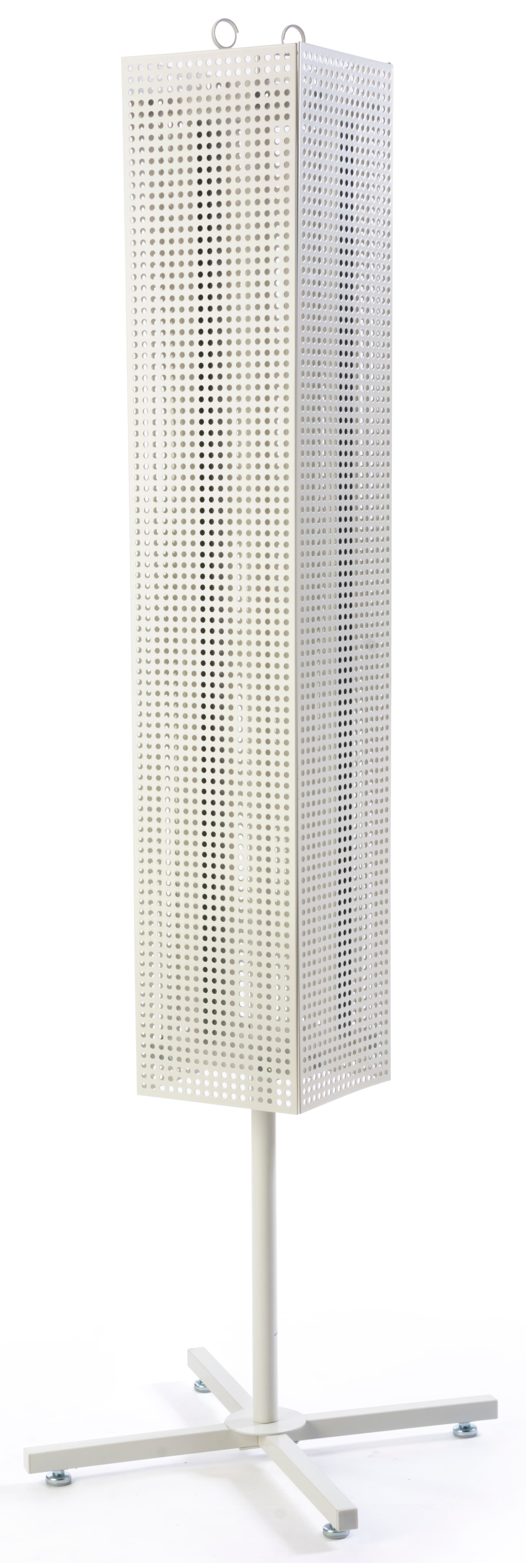 White Pegboard Display Rack- Floor Standing