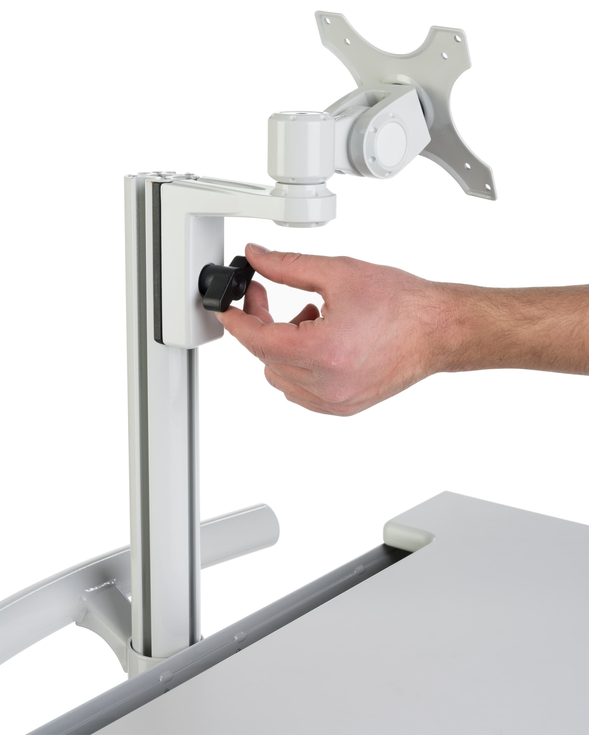 Medical Computer Workstation with Adjustable Mount