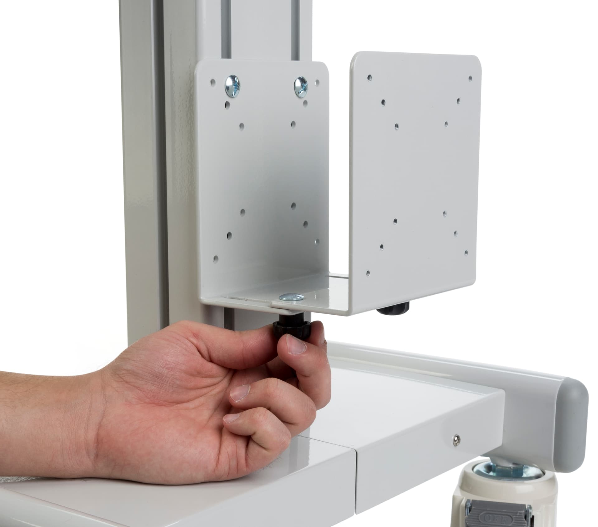 Medical Computer Trolley with CPU Holder