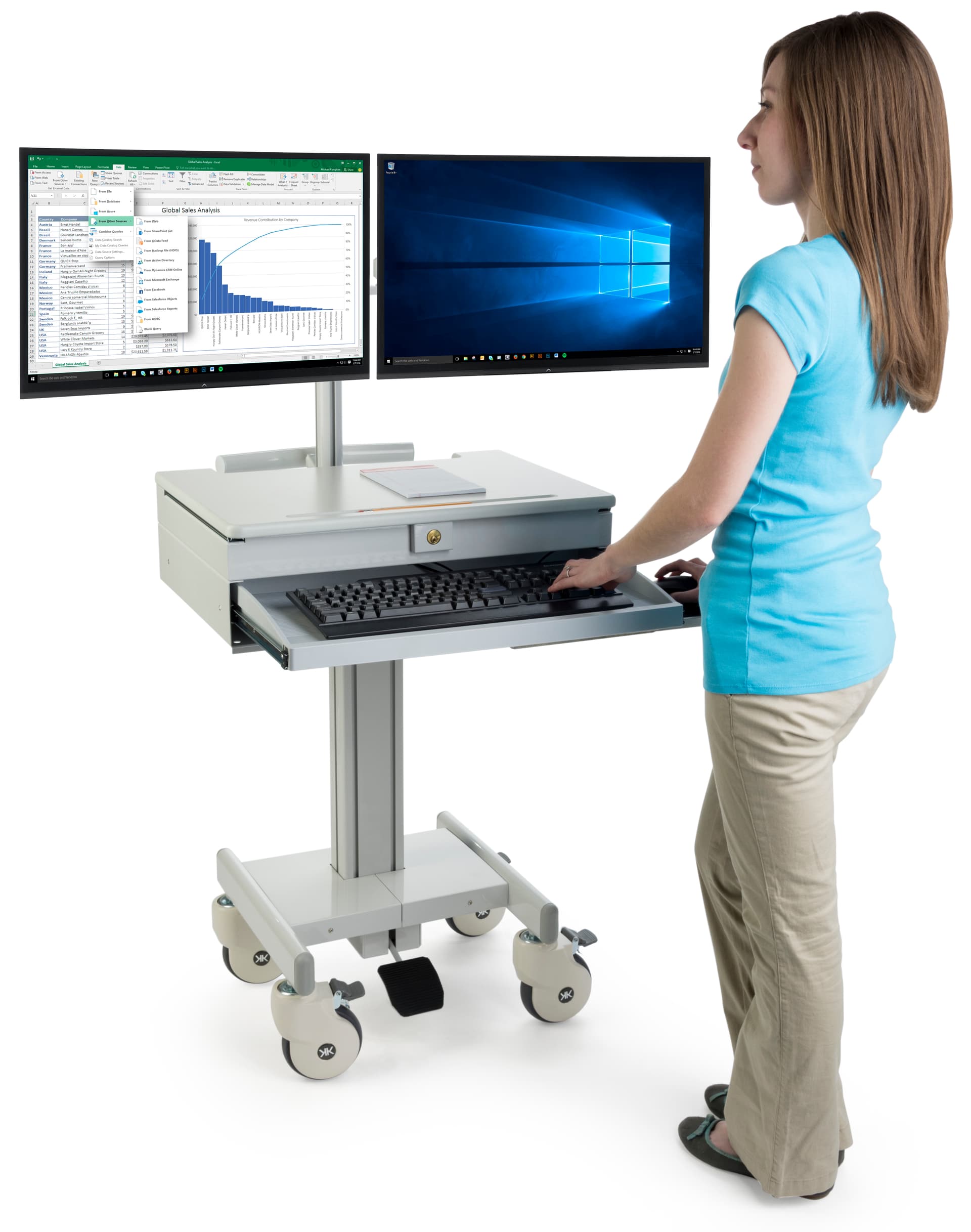 Medical Computer Trolley,  VESA Compatible 