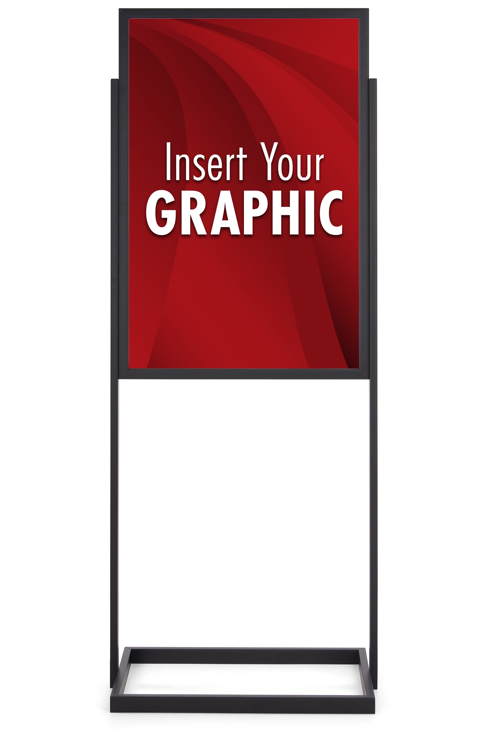 Poster display stand for custom graphics