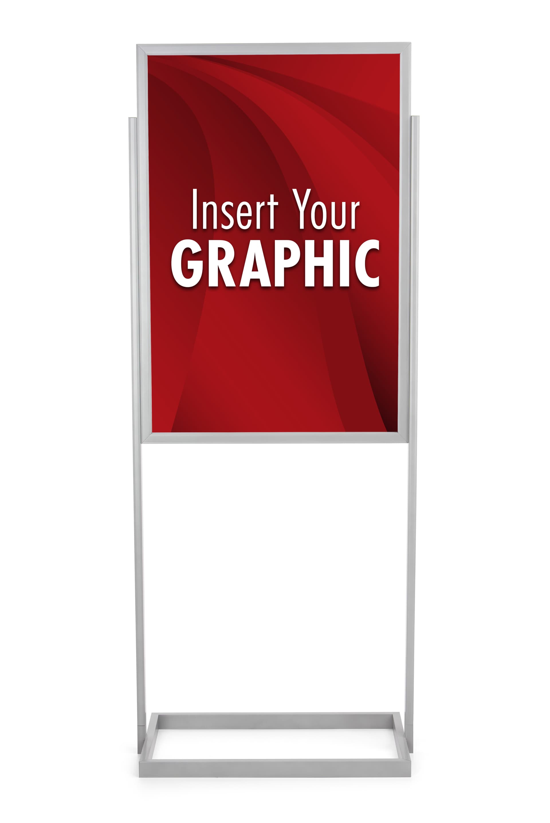 Silver 24" x 36" metal poster Stand with minimal assembly 