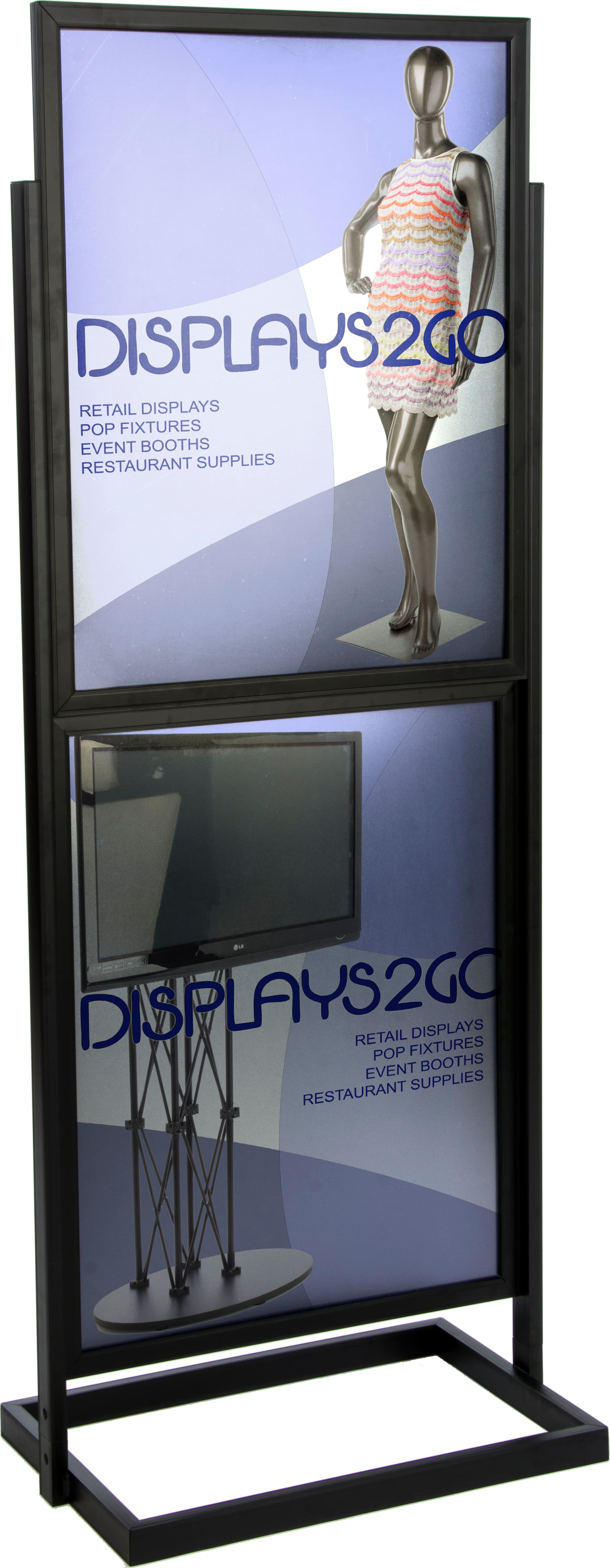Metal Poster Frames Double-Sided For 4 Posters