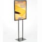 22" x 28" Floor Standing Sign Holder, Top Insert, Double-Sided - Black