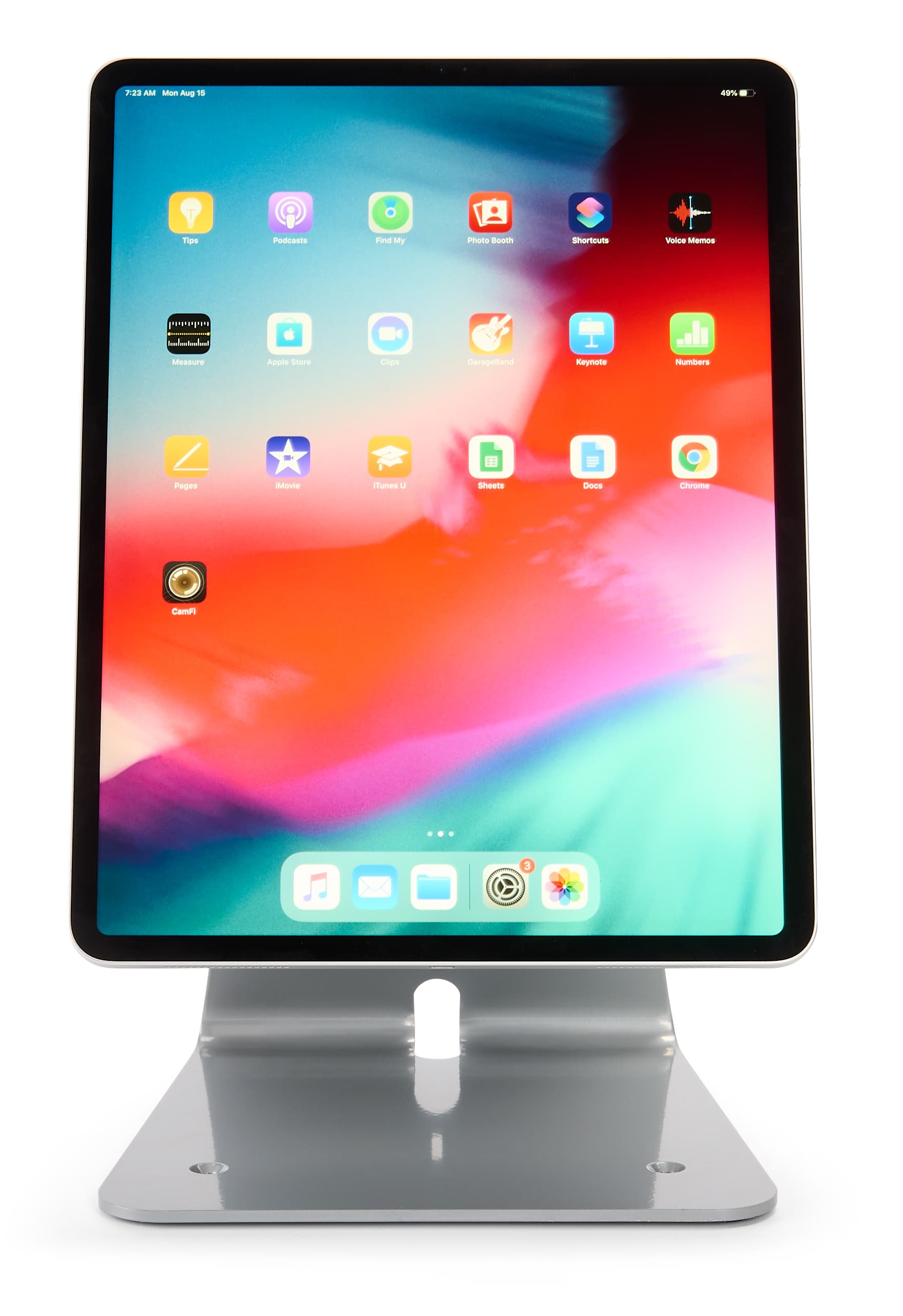 Magnetic tablet stand with powder coating finish 
