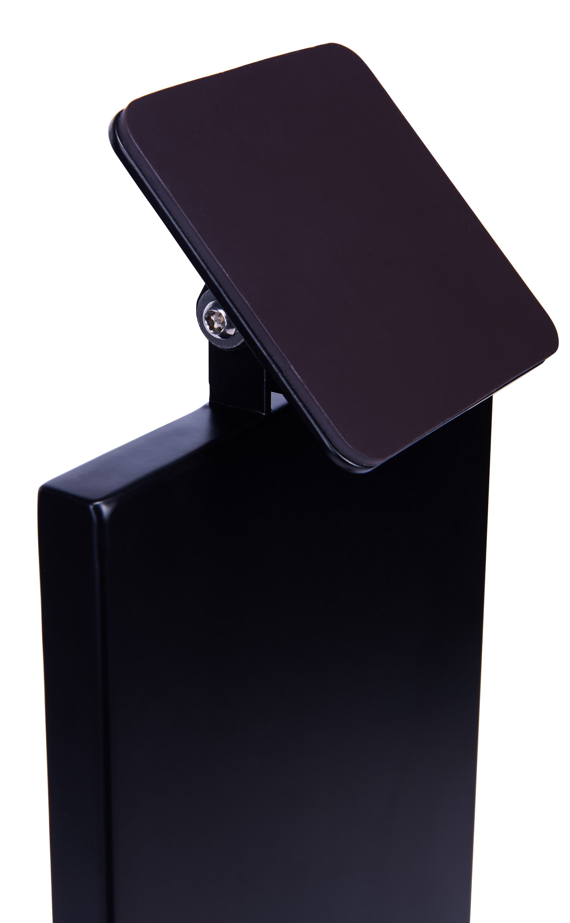 Magnetic tablet kiosk stand is easy to assemble