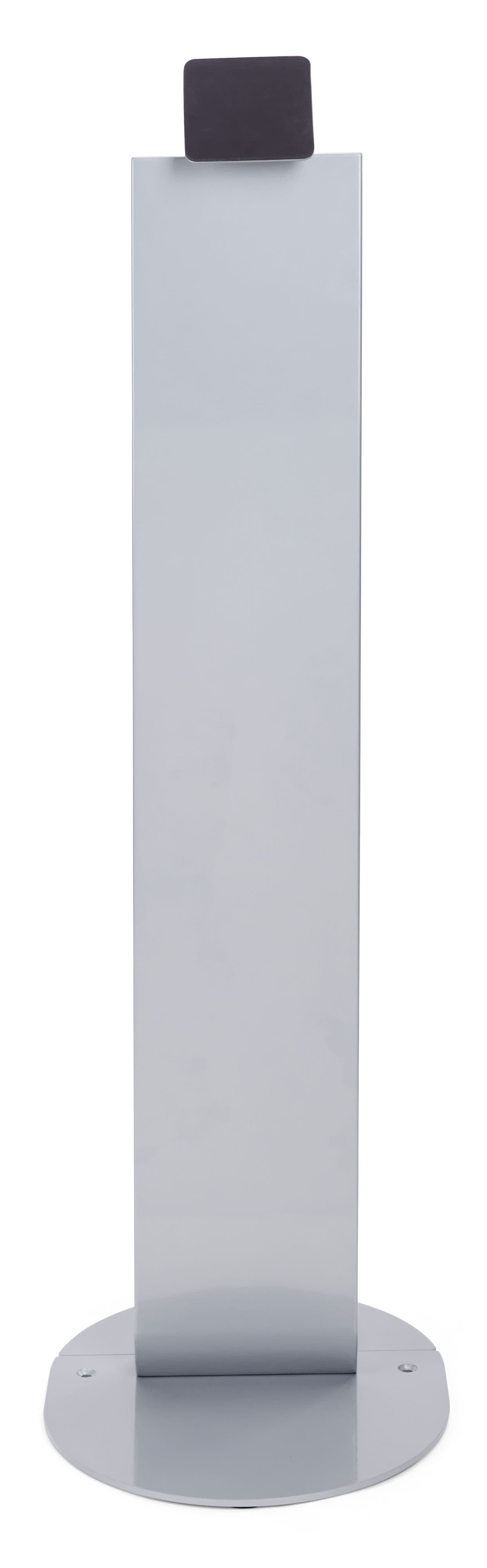 Magnetic tablet kiosk stand with attachment plates