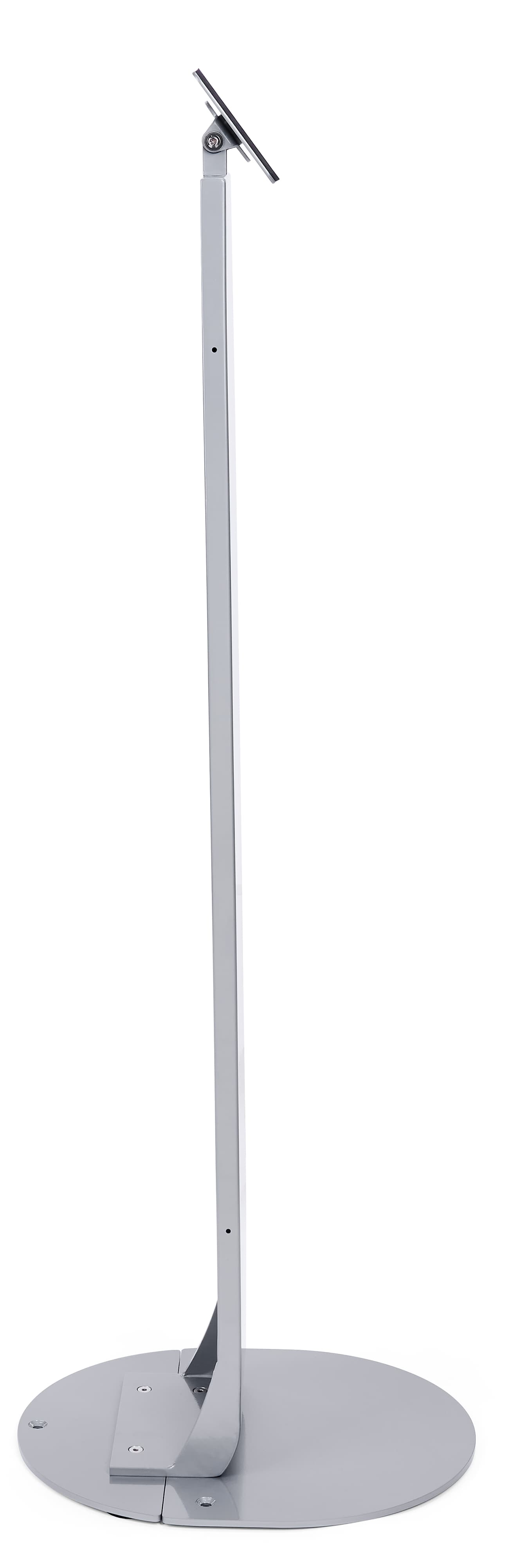 Magnetic tablet kiosk stand with matte powder coat