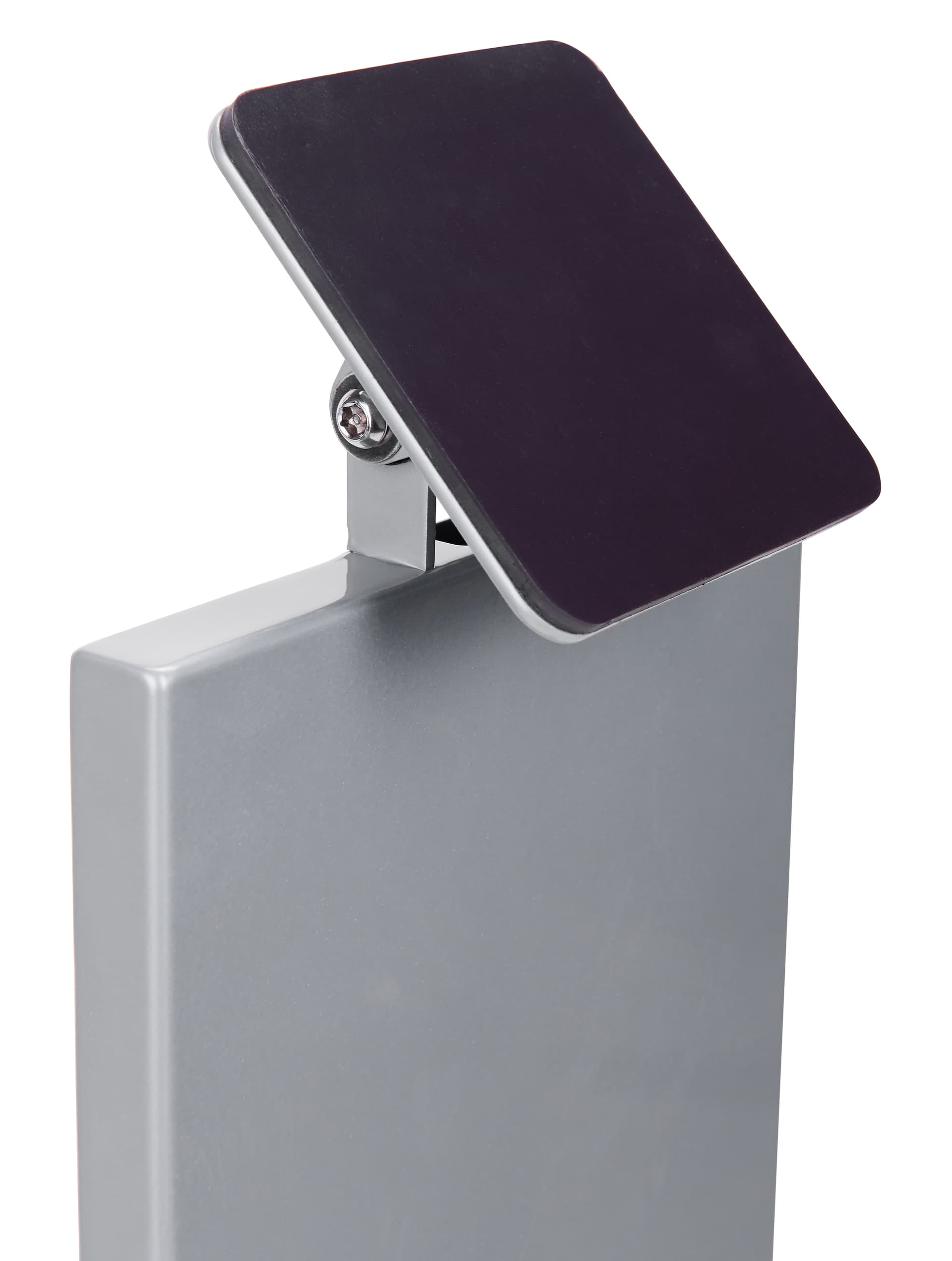 Magnetic tablet kiosk stand with plates