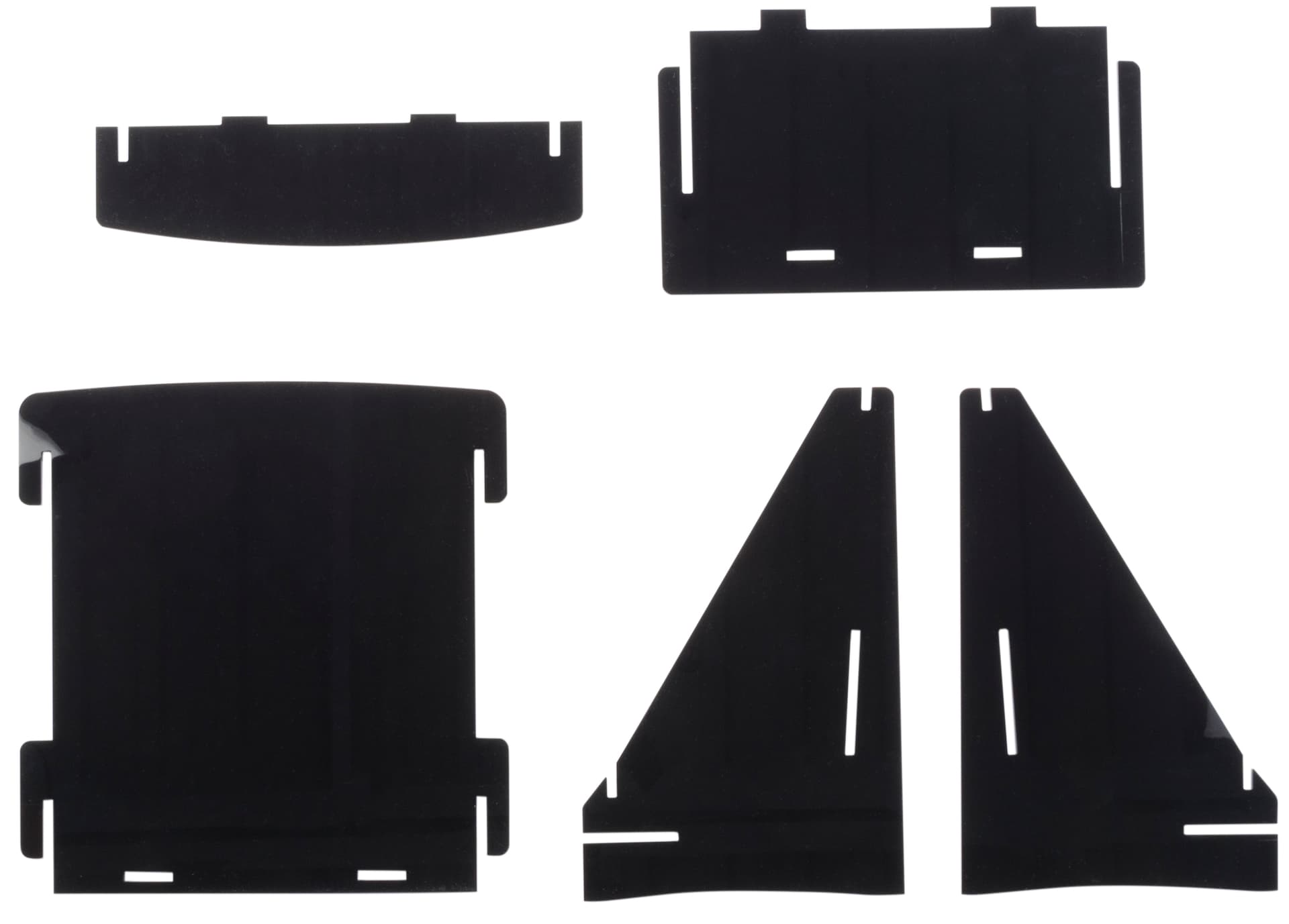 Flat Pack Magazine Holder with Interlocking Panels