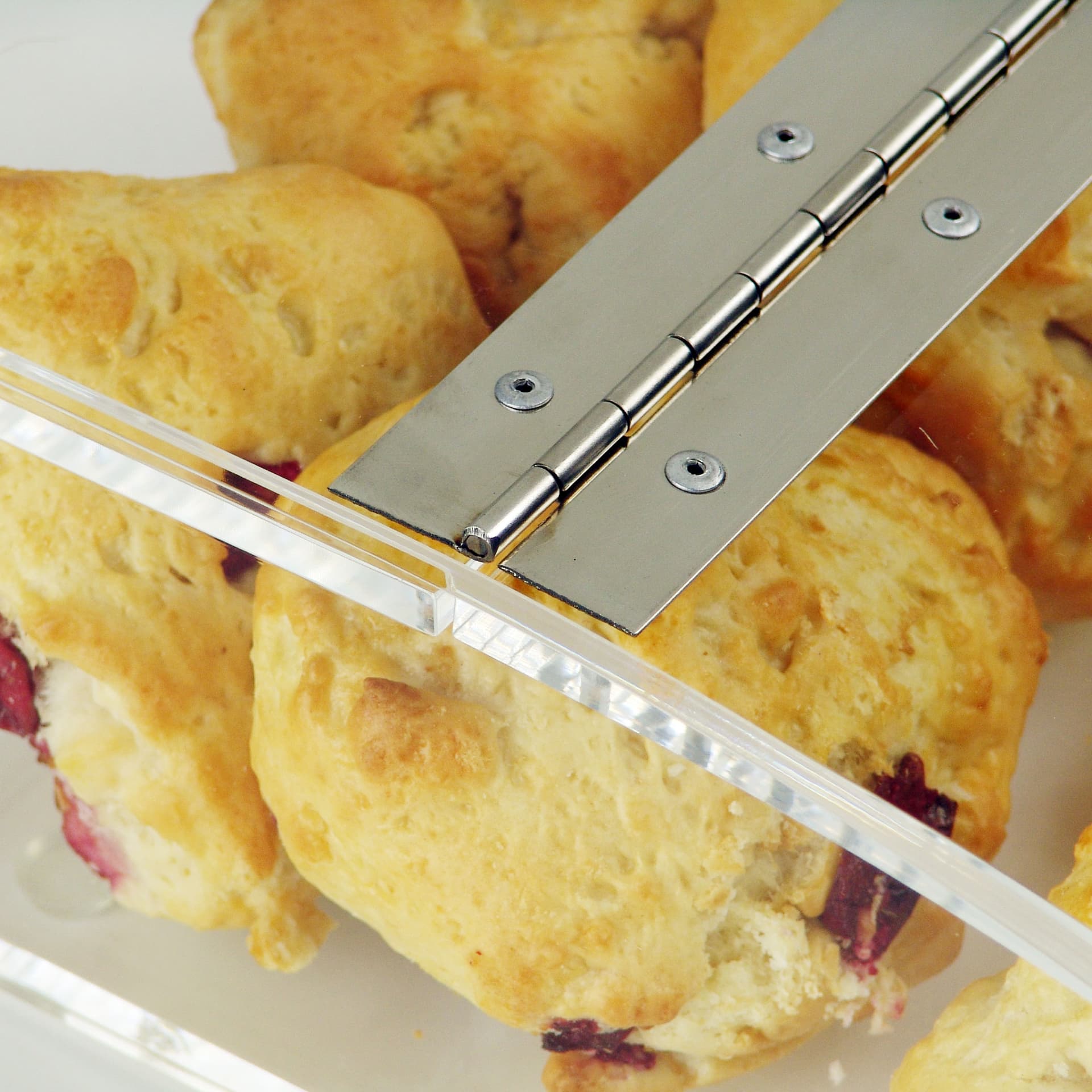Acrylic Food Display With A Curved Lid