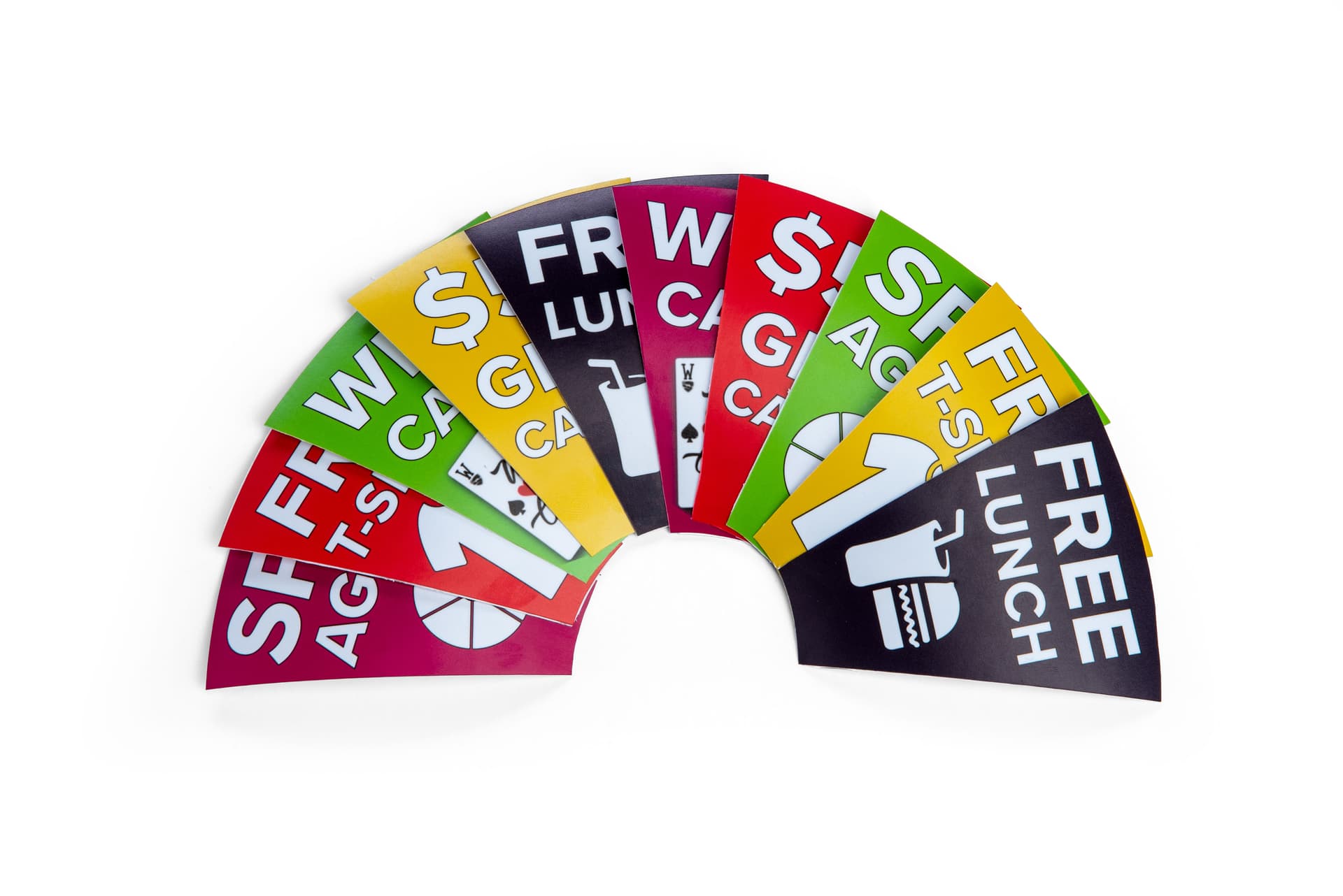 Digital solvent printed custom prize wheel graphics for PWMICROMIN 