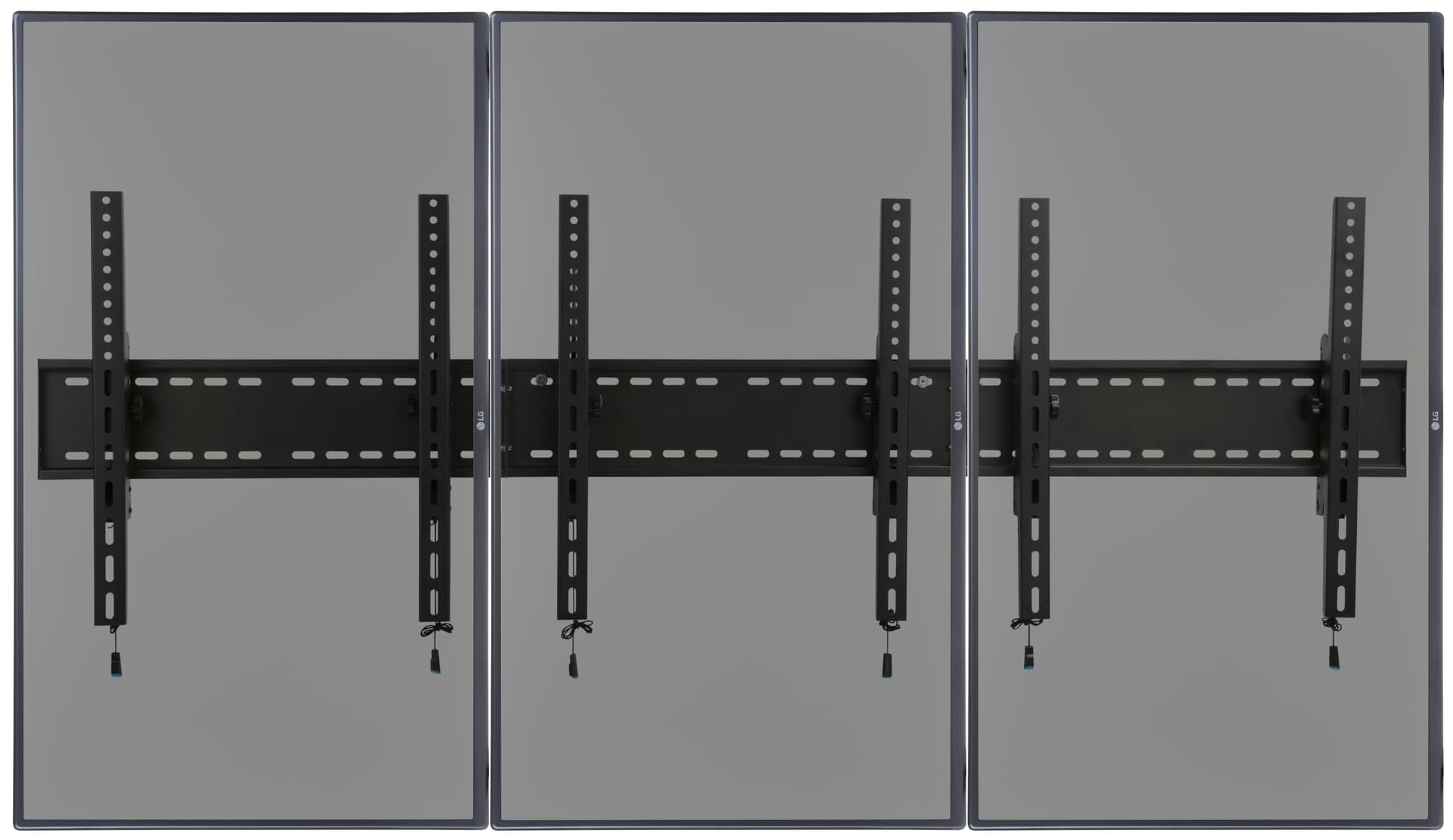 3-Monitor Wall Portrait TV Mount for Flat Panel Screens