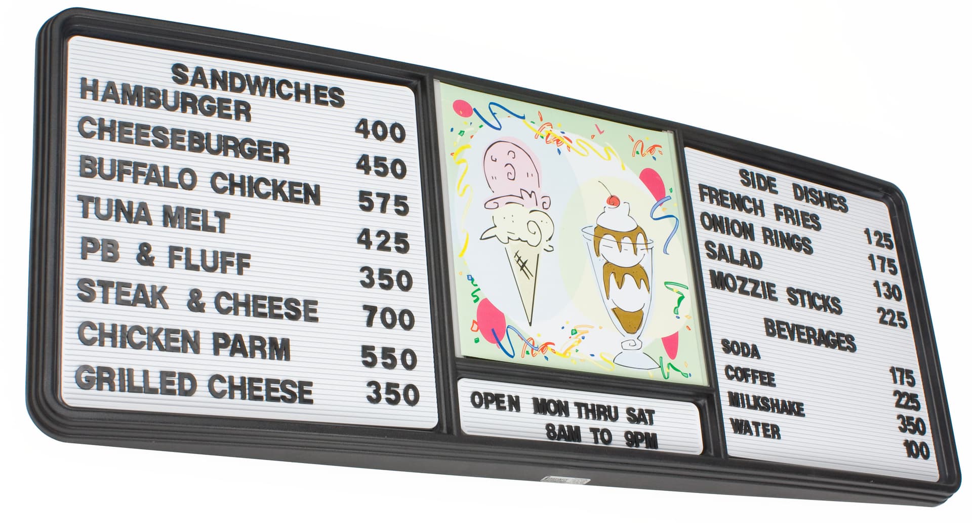 restaurant menu board 