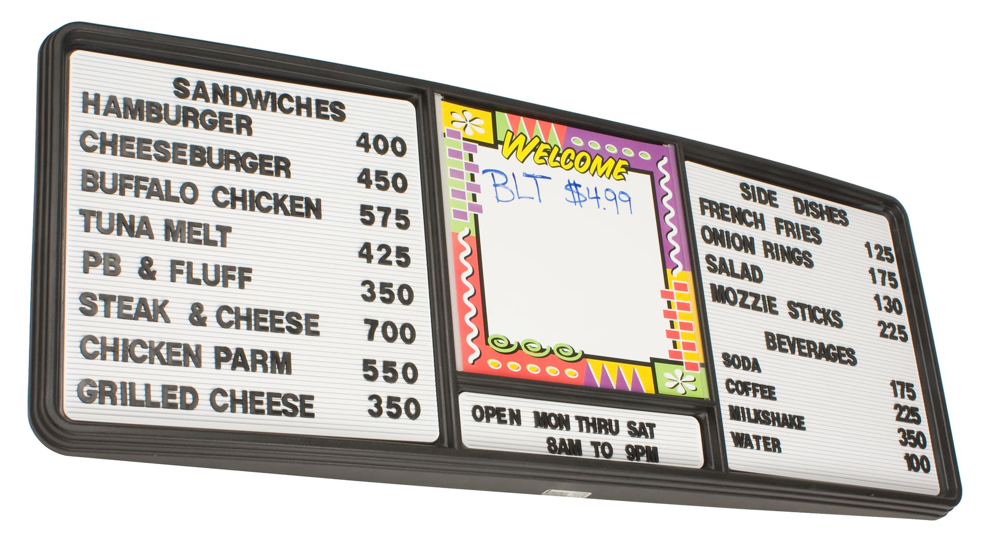 restaurant menu board 