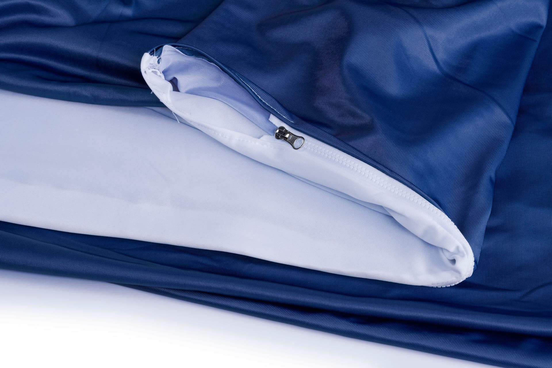 Large custom tension fabric backdrop with zippered closure 