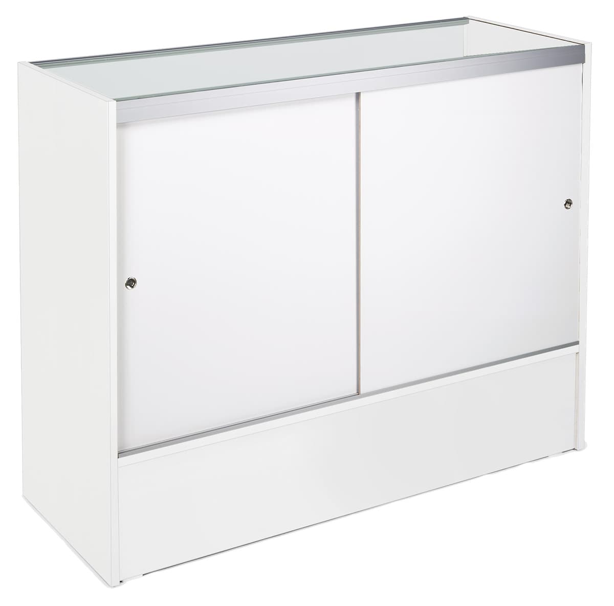 4’ White Display Case
