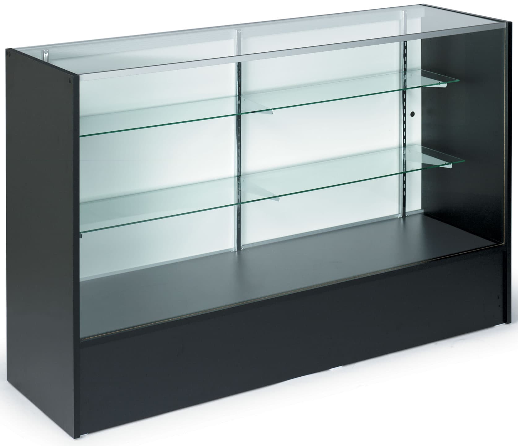 Showcase: 5' Long Black Melamine Full-Vision Counter