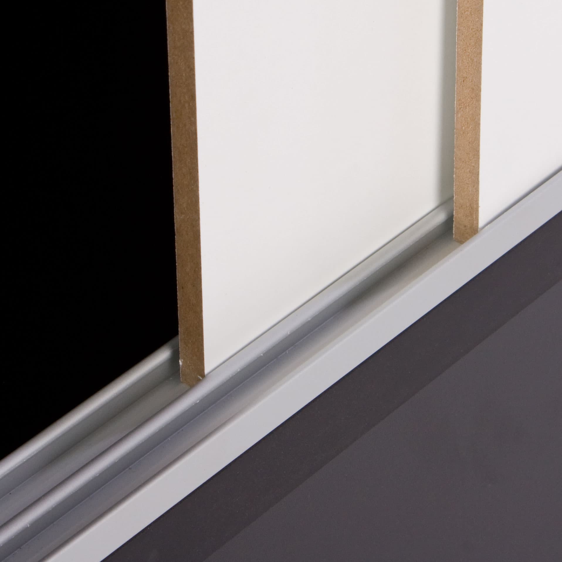 Black Melamine Showcase Includes Base Cabinet For Additional Storage