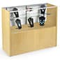 Retail Counter w/ Maple Cabinet Base, Adjustable Tempered Glass Shelf & Sliding Doors