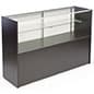 Display Cases w/ Black Finish, Adjustable Tempered Glass Shelf & Sliding Doors