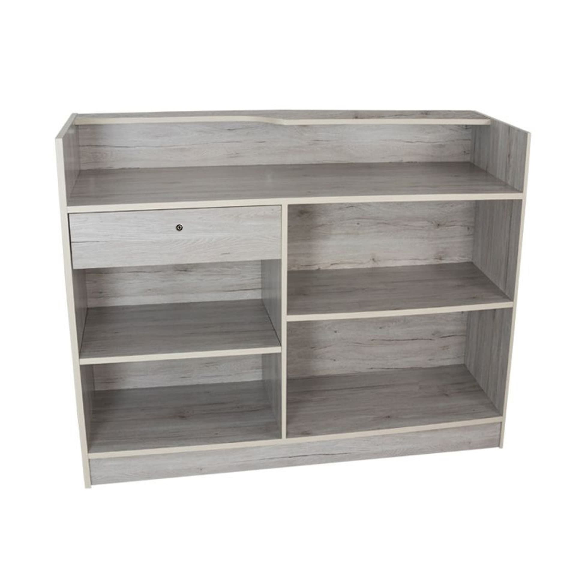 Cash register stand with laminate surface