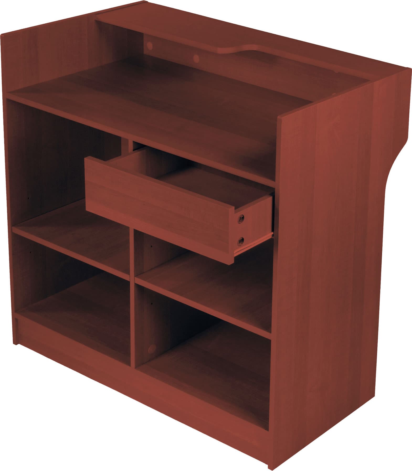 Wrap Counter: Cherry Melamine Finish