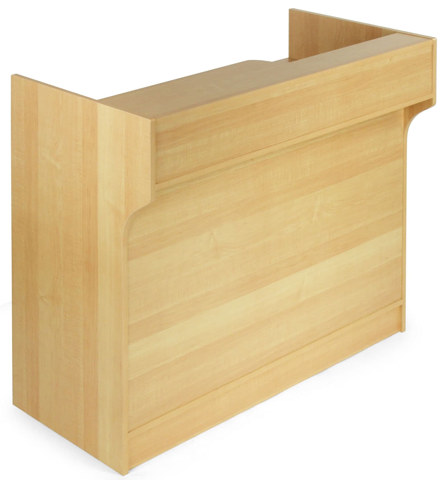 Cash Register Stand: 48"W Ledgetop Design - Maple Melamine