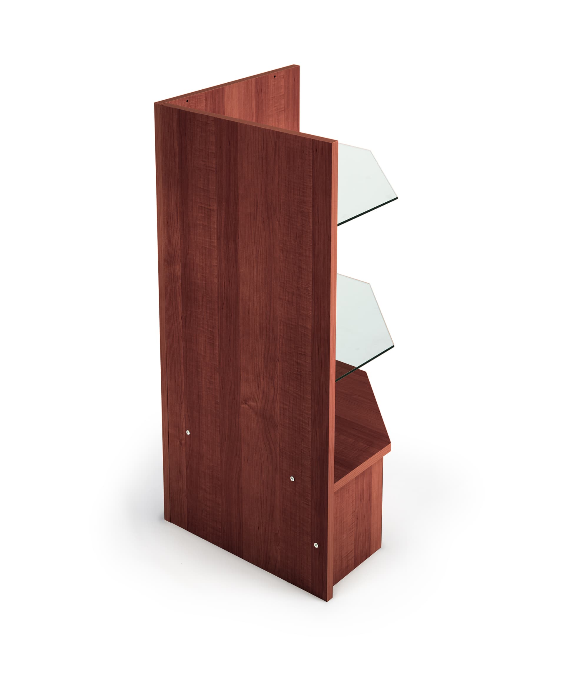 back view of cherry corner display