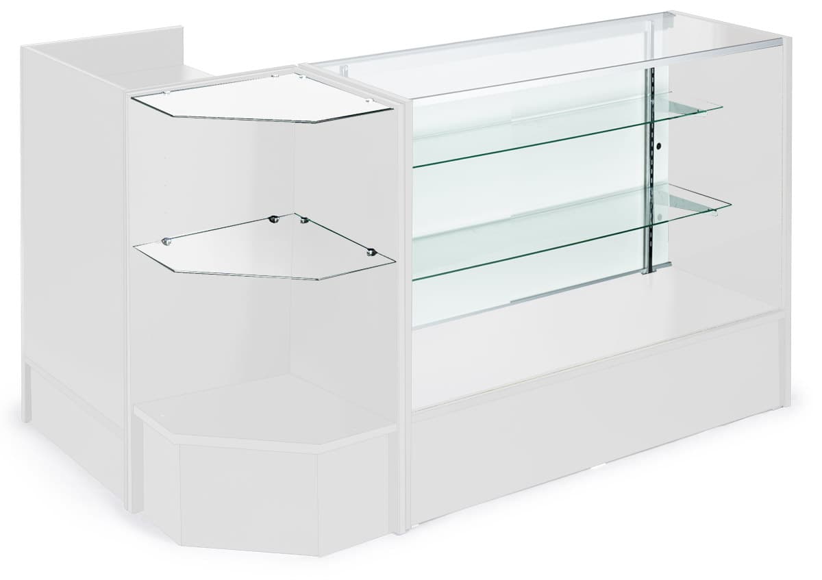 White Corner Display Case