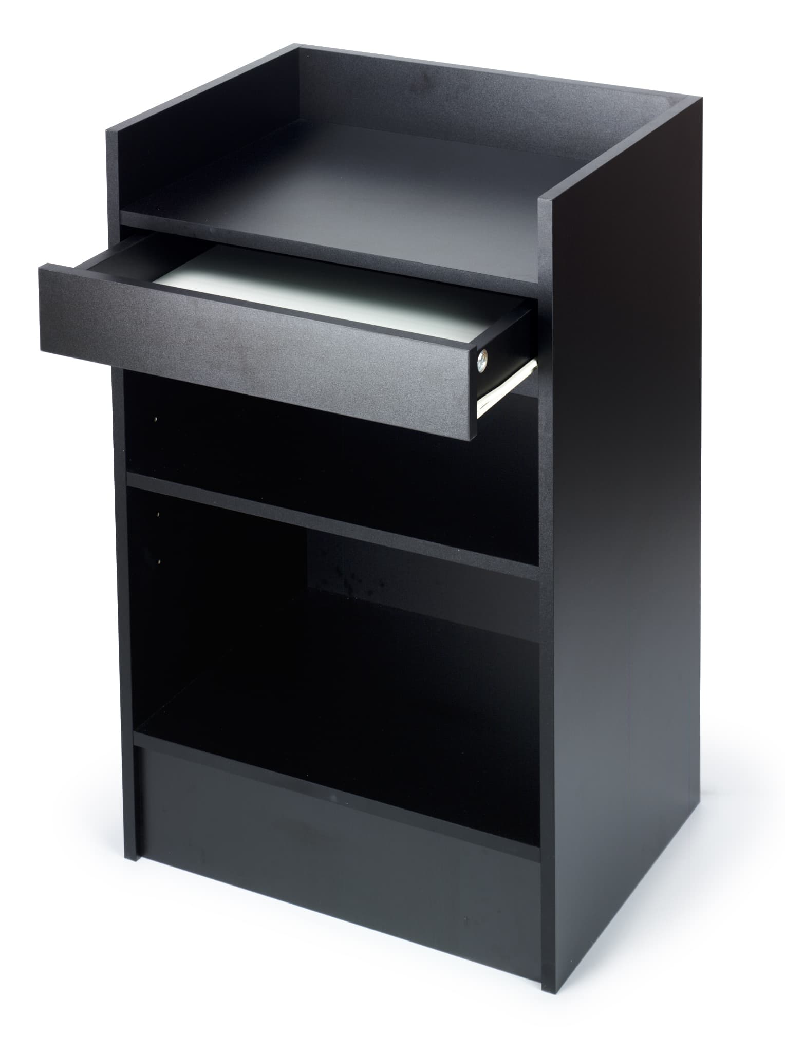 Cash Wrap Counters 24"w Black Melamine
