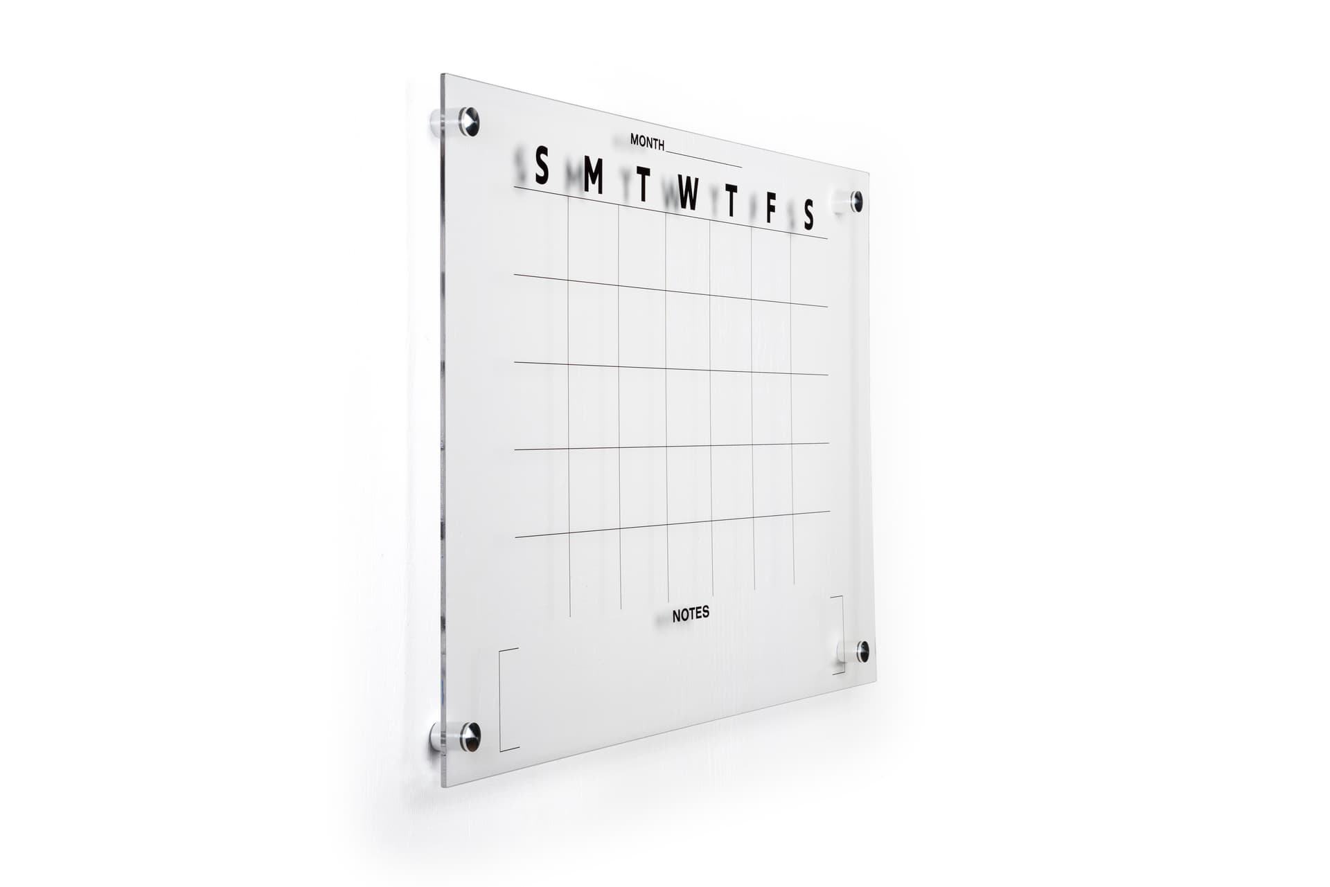 Seamless 30-day calendar whiteboard