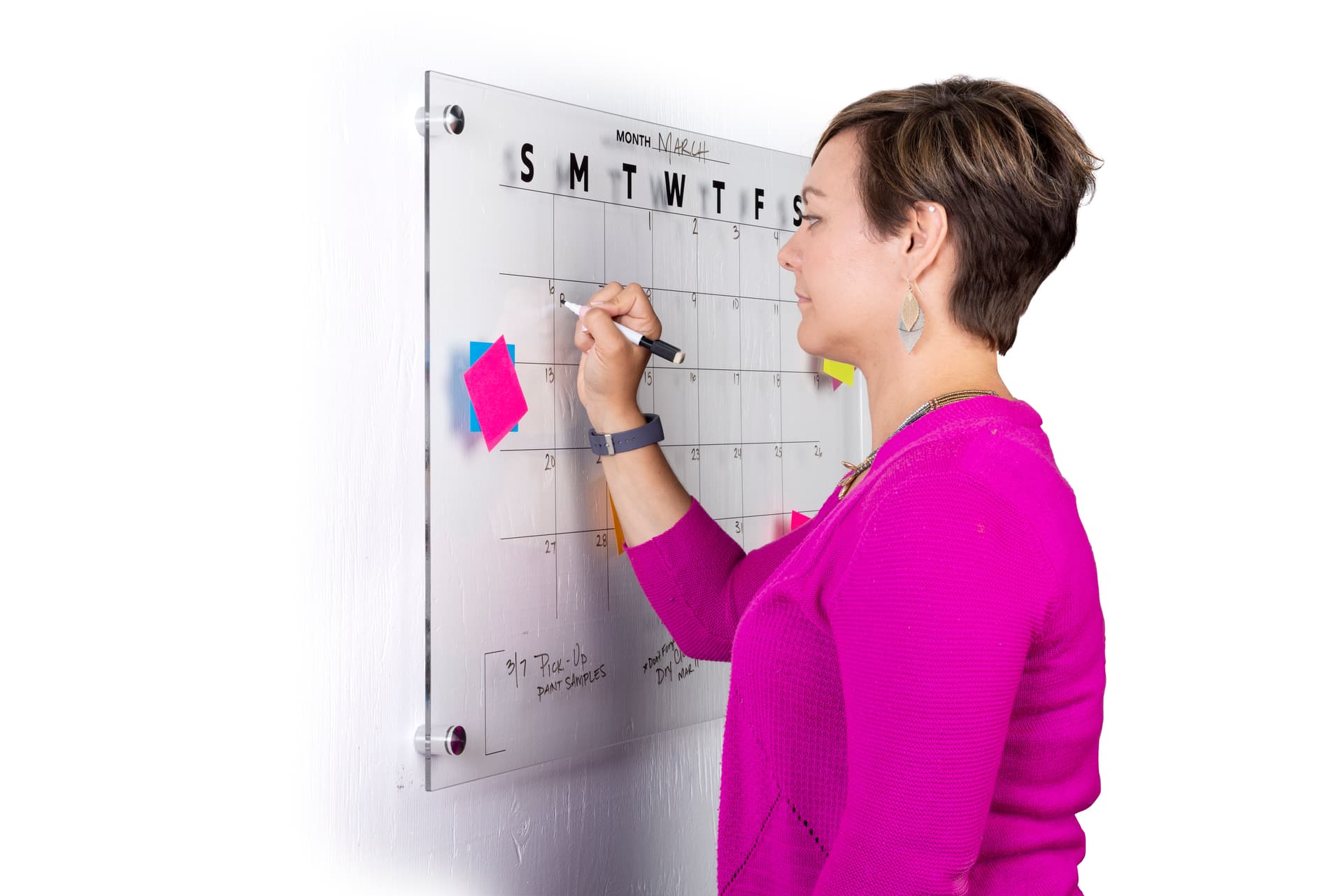 Dry erase 30-day calendar whiteboard