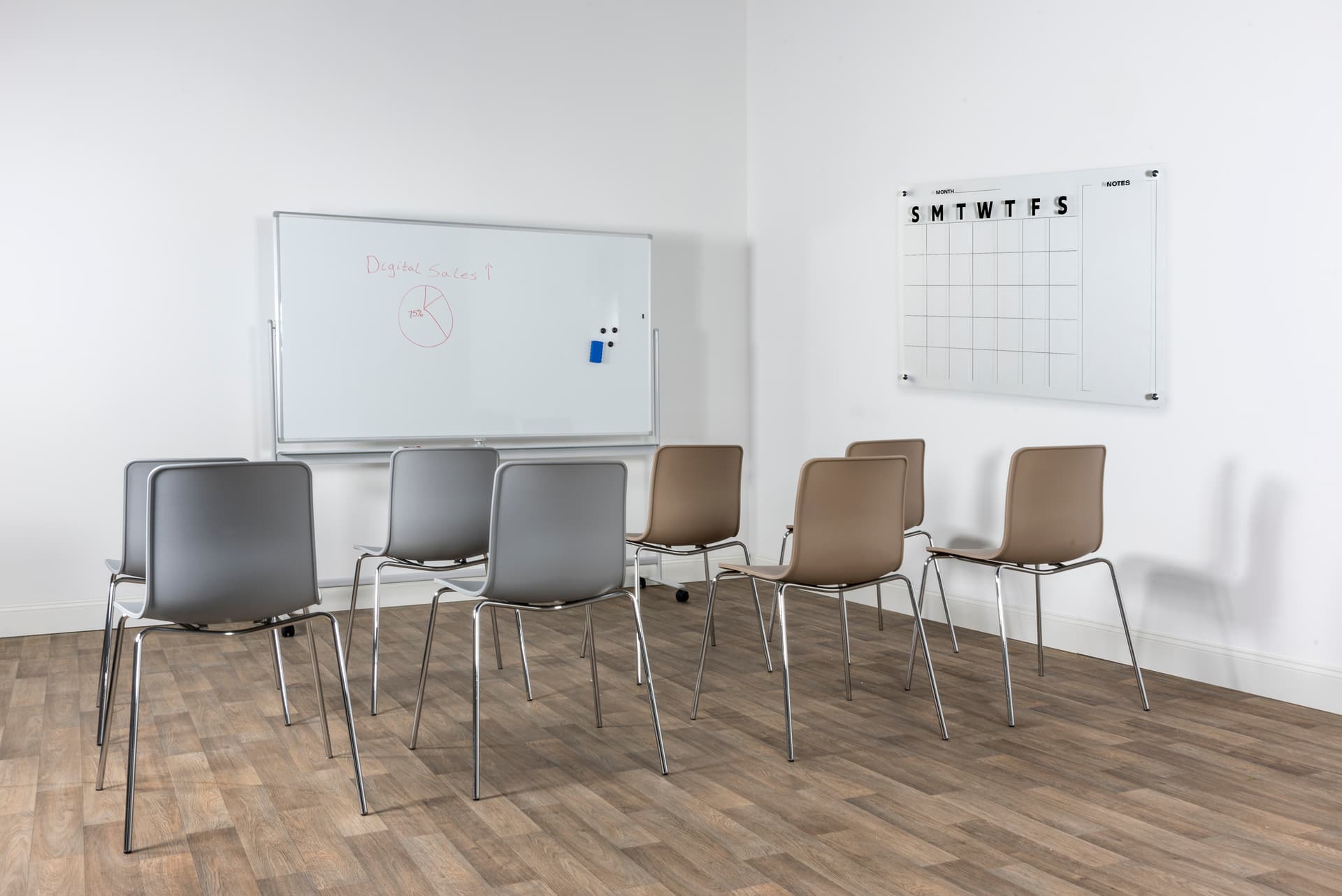 Dry erase marker board calendar for schools and offices