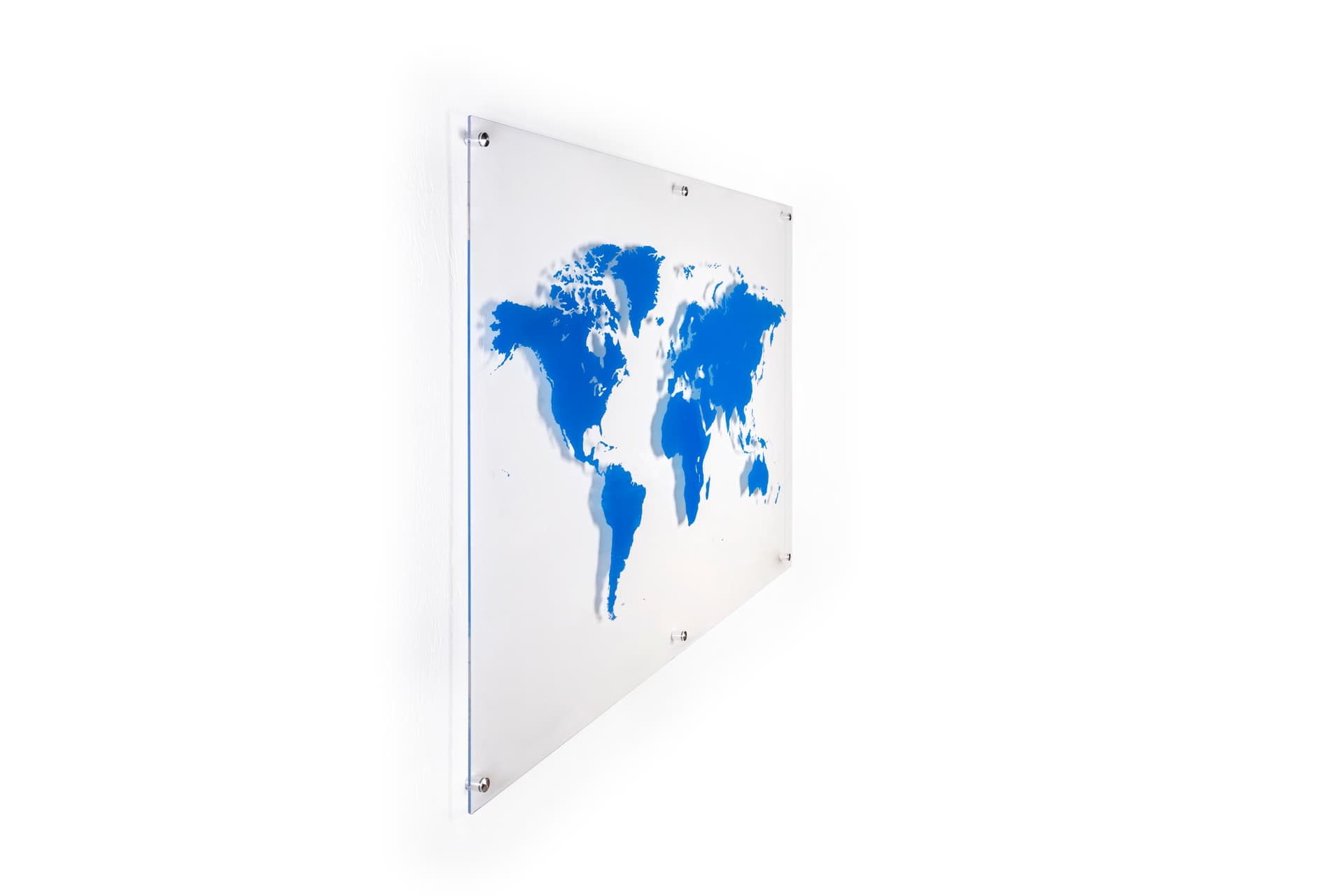 Second-surface printed dry erase whiteboard with custom graphics 