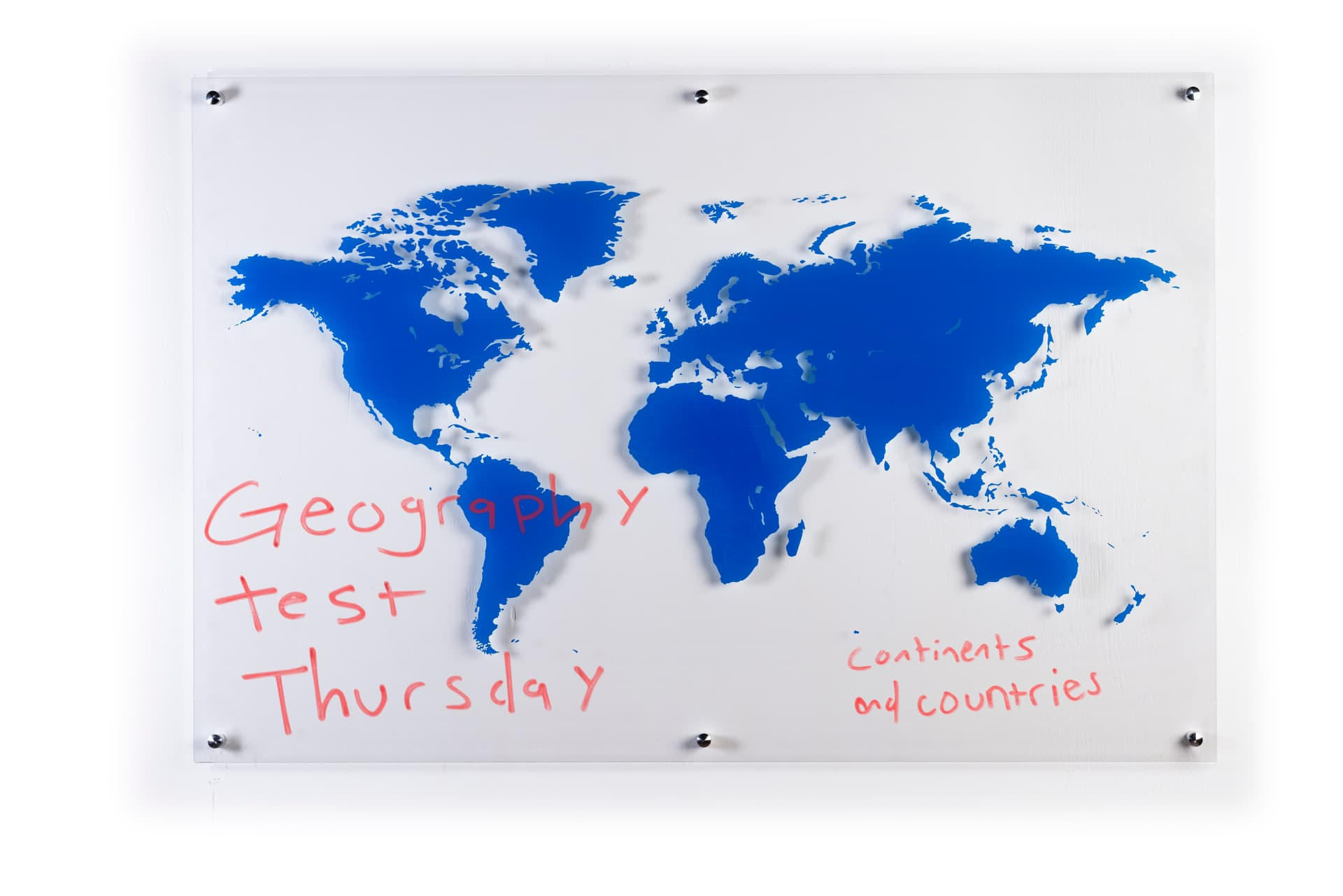 Wall mounted dry erase whiteboard
