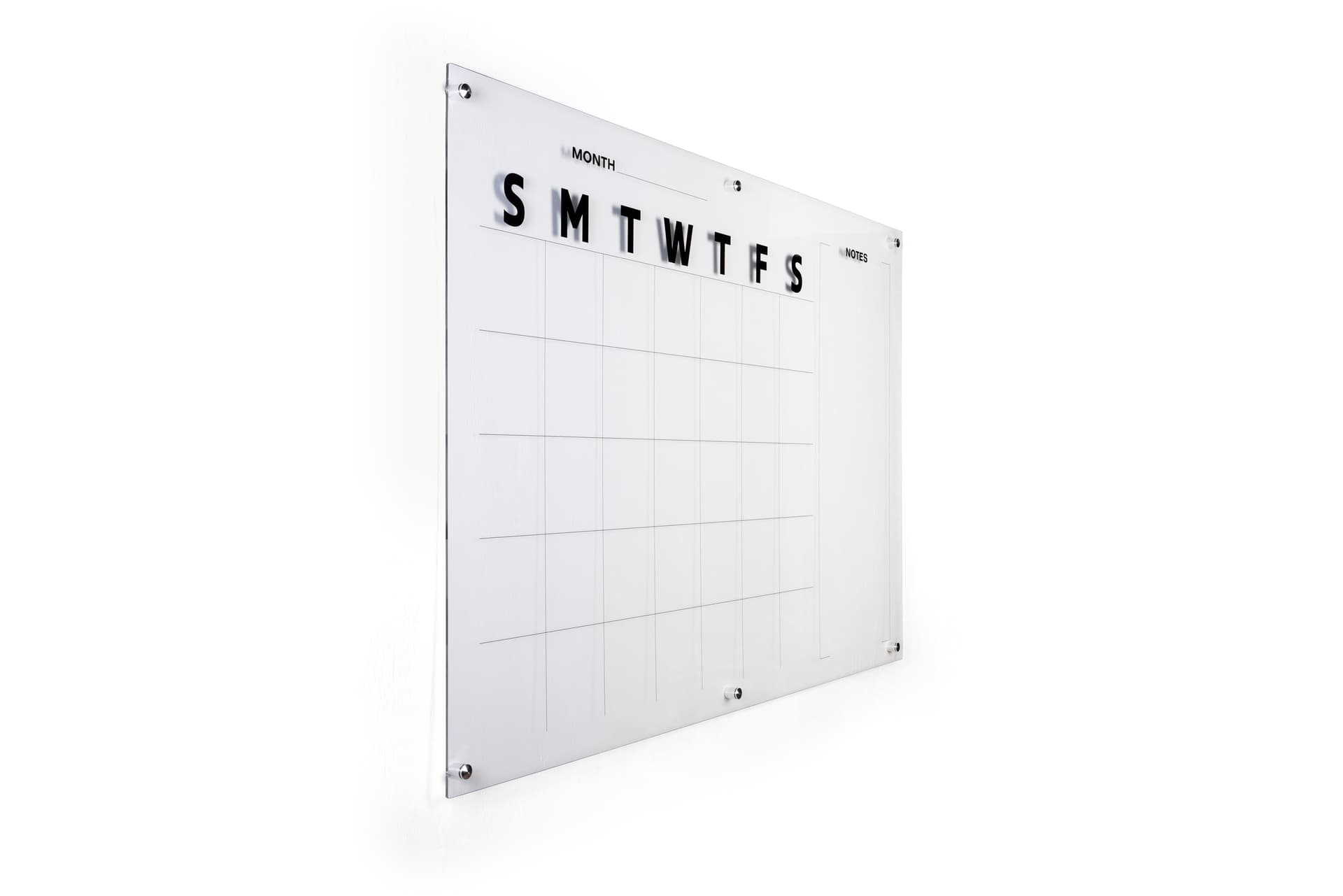 Oversized calendar dry erase board for scheduling