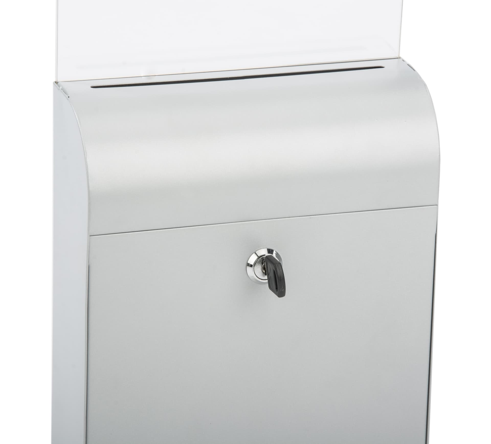 Silver Wall Mount Document Box with Lockable Door